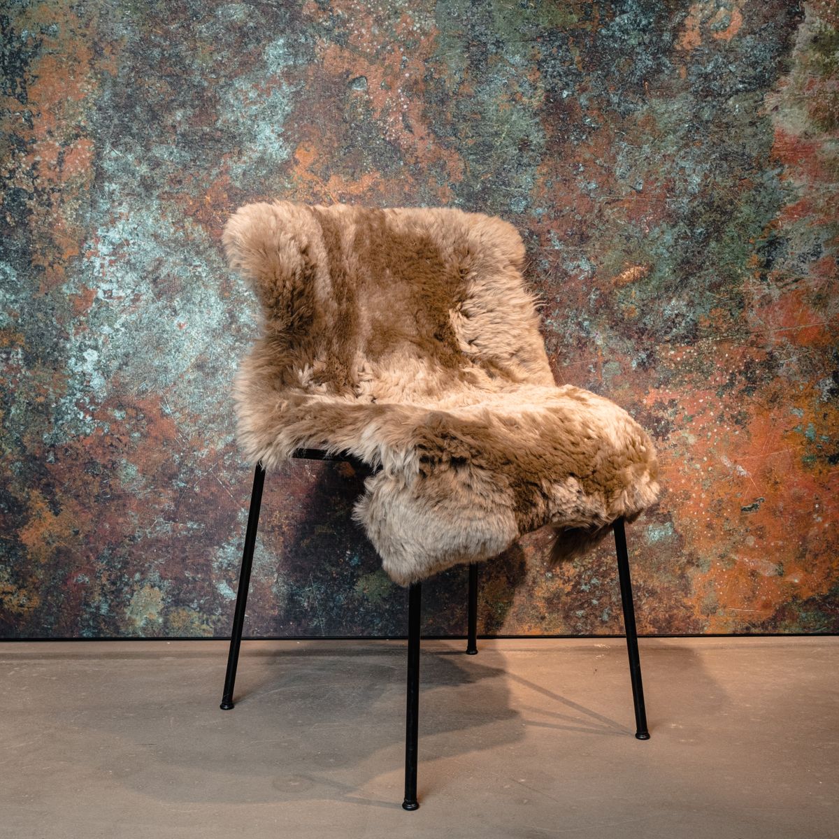 Merino Schapenvacht | Nieuw-Zeeland | Gekleurd | | Langharig | 90 cm Linnen