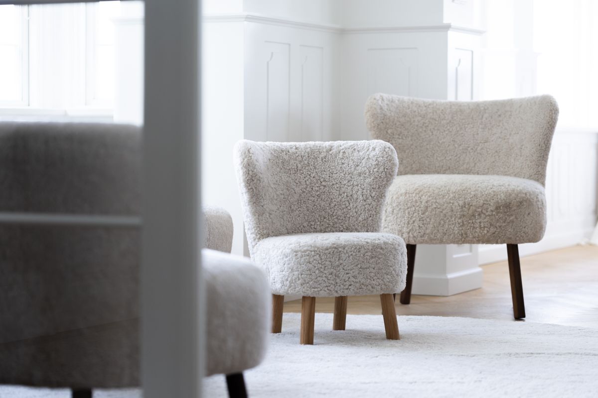 Kortharig Curly Schapenvacht Design Kleed | Ø180 cm Ivoor