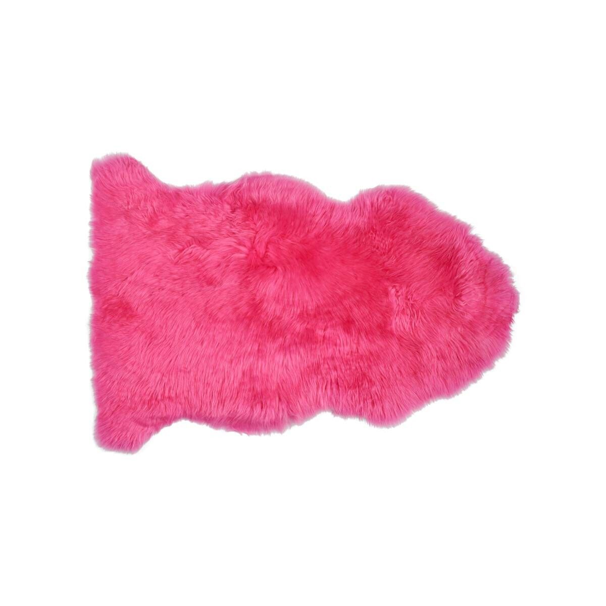 Merino Schapenvacht | Nieuw-Zeeland | Gekleurd | Langharig | 90 cm Fuchsia