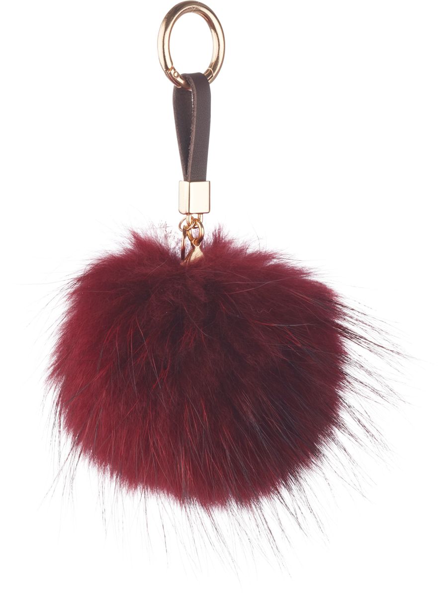 Pompon Sleutelhanger Burgundy