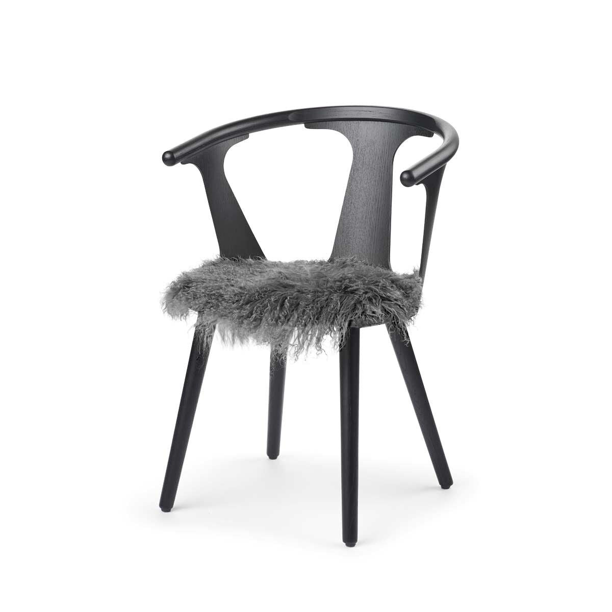 Curly Schapenvacht Stoel Cover | Ø38 cm Staal