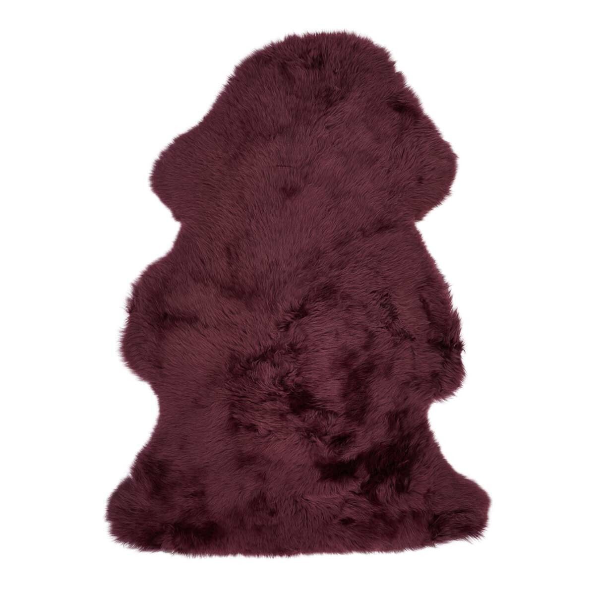 Premium Kwaliteit | Nieuw- Zeelandse schapenvacht | Langharig | 115 x 60 cm Aubergine