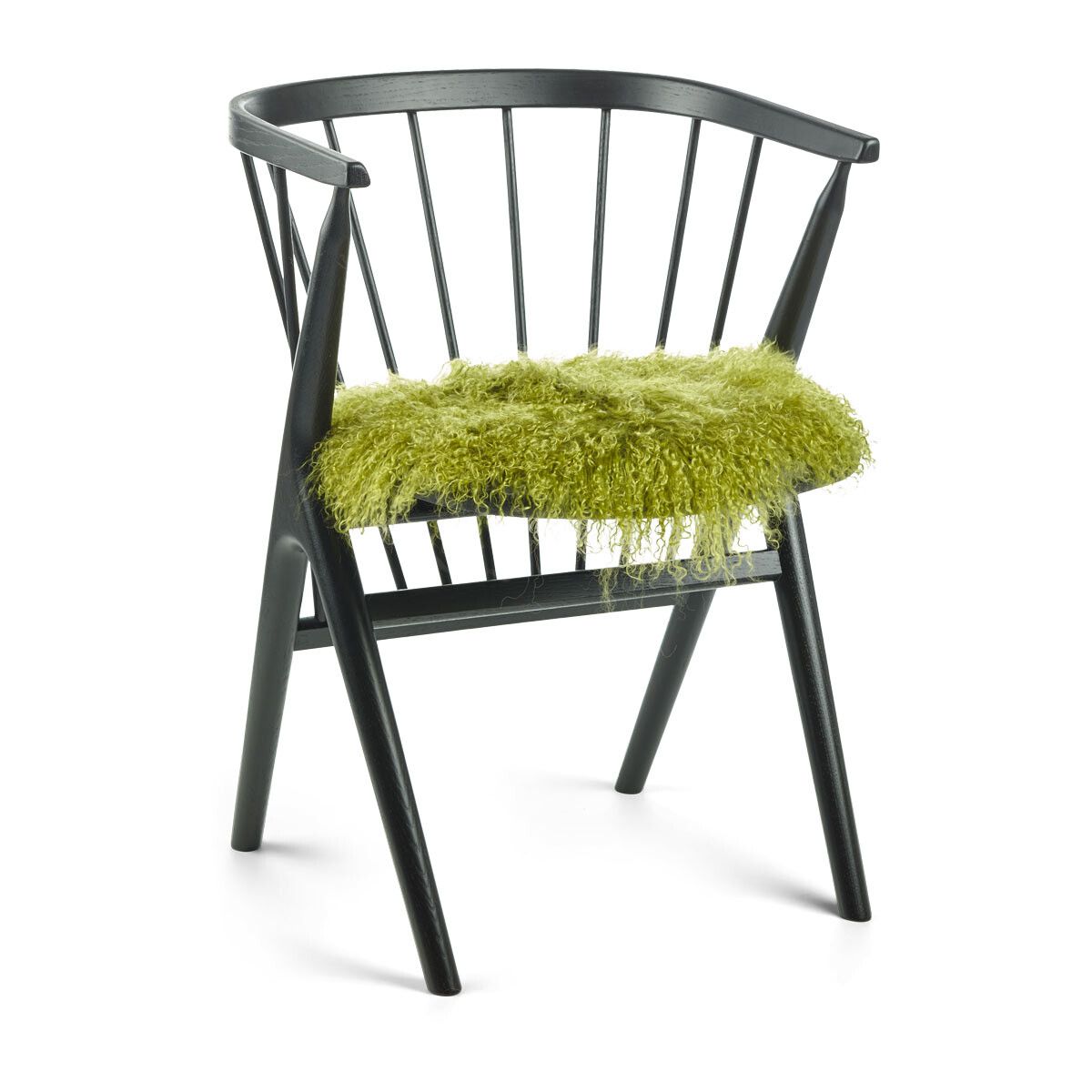 Curly Schapenvacht Stoel Cover | Ø38 cm Boomtop Groen