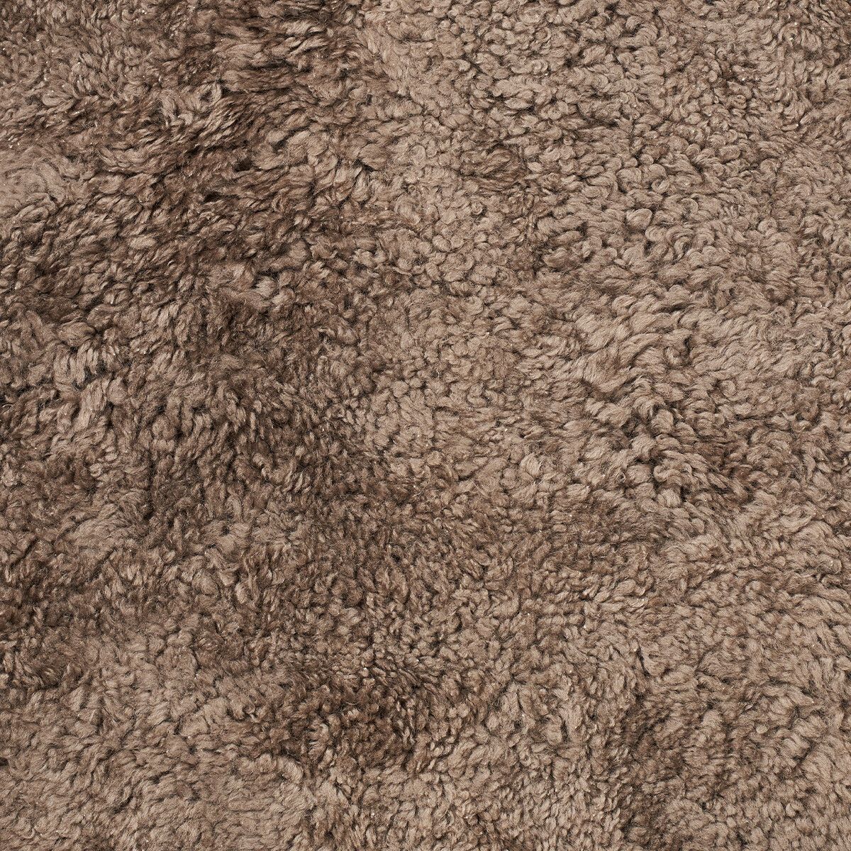 Kortharige Curly Schapenvacht Schelp Design Kleed | 210x150 cm Taupe