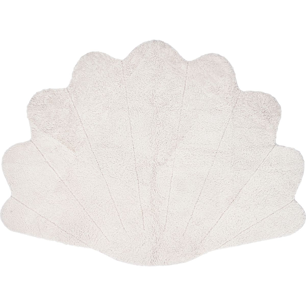 Kortharige Curly Schapenvacht Schelp Design Kleed | 210x150 cm Ivoor