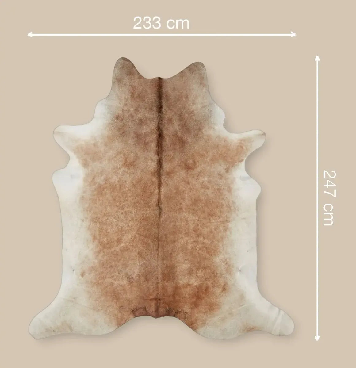 Koeienhuid Vloerkleed | Grijs Beige | 3,7 m² Grijs Beige