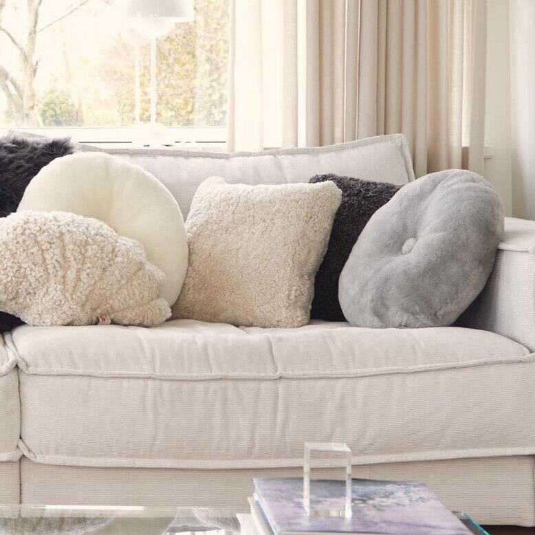 Mocassin Kussen | Dubbelzijdig | Ø45 cm Kastanje