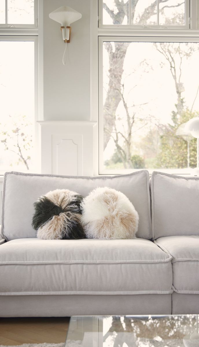 Curly Cake Kussen | Ø38 cm | Ø45 cm | Ø62 cm Arctic Sunrise/Duif