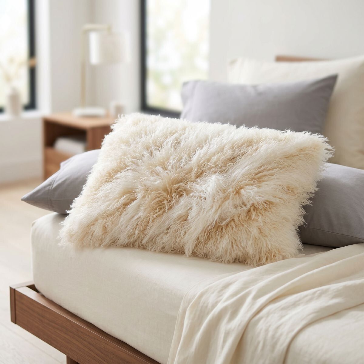 Curly Kussen | 60x90 cm Arctic Sunrise/Duif