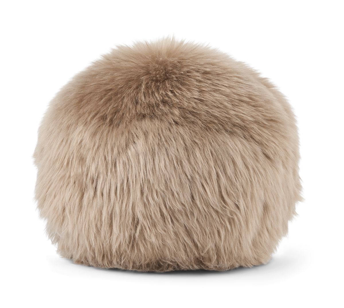 Angeliet Kussen | Rond | Langharige Schapenvacht Taupe