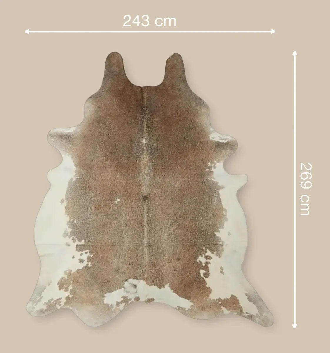 Koeienhuid Vloerkleed | Grijs Beige | 4,22 m² Grijs Beige