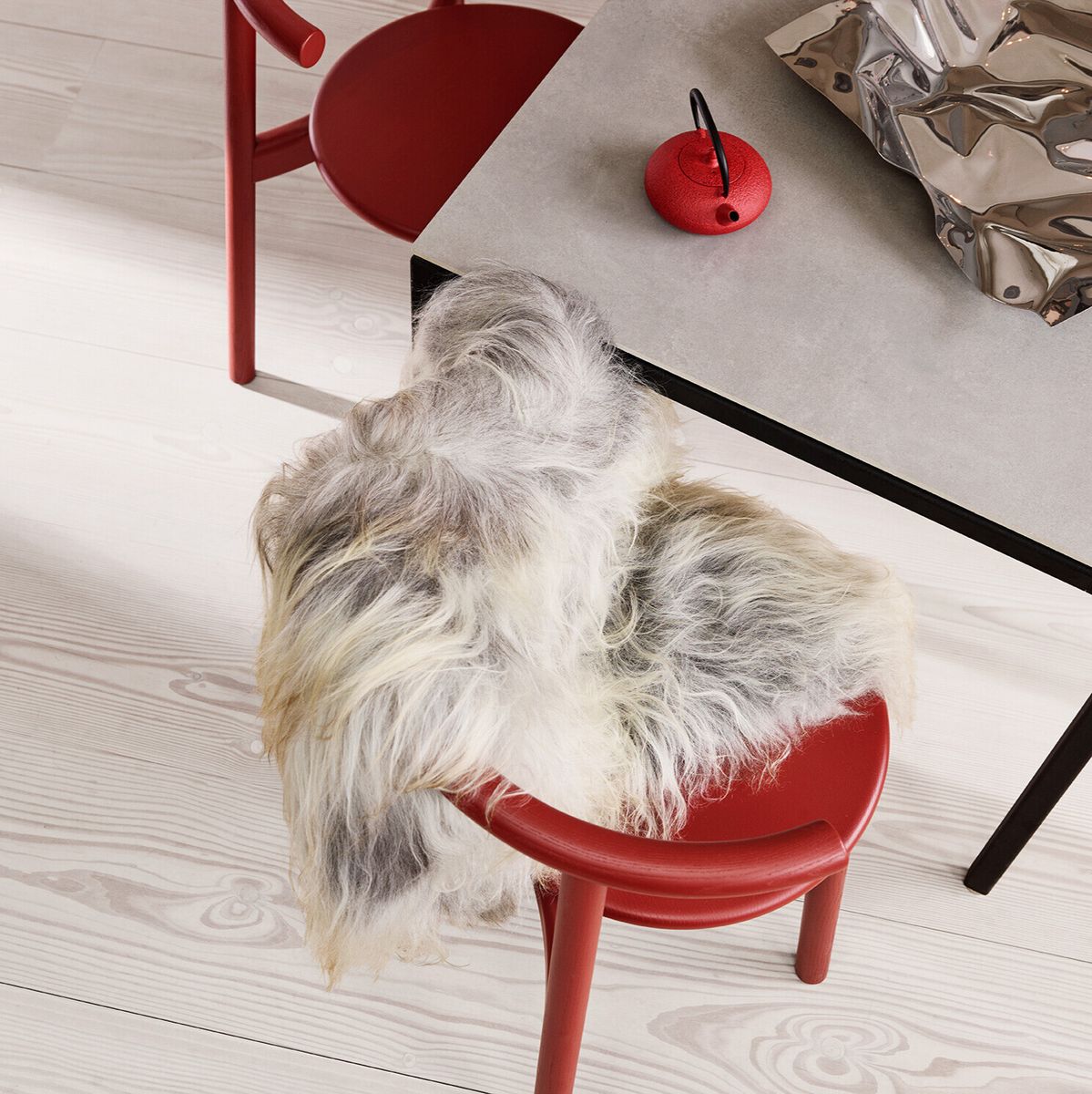 IJslandse Schapenvacht | Langharig | 120+ cm Natuurlijk Grijs