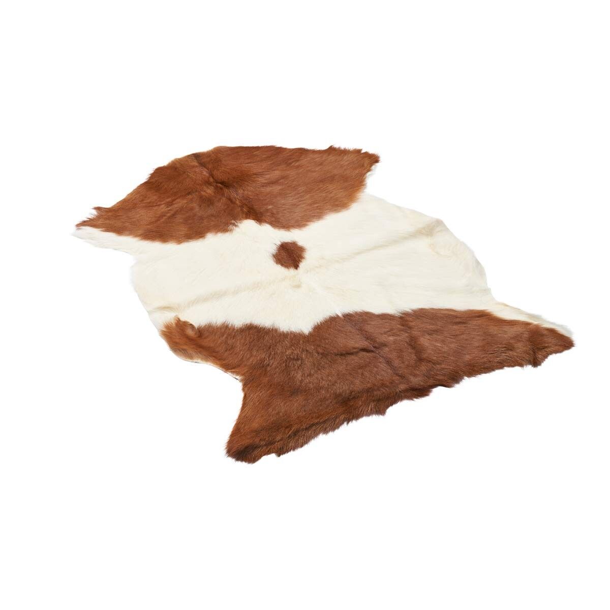 Kortharige Geitenhuid Bruin/Wit