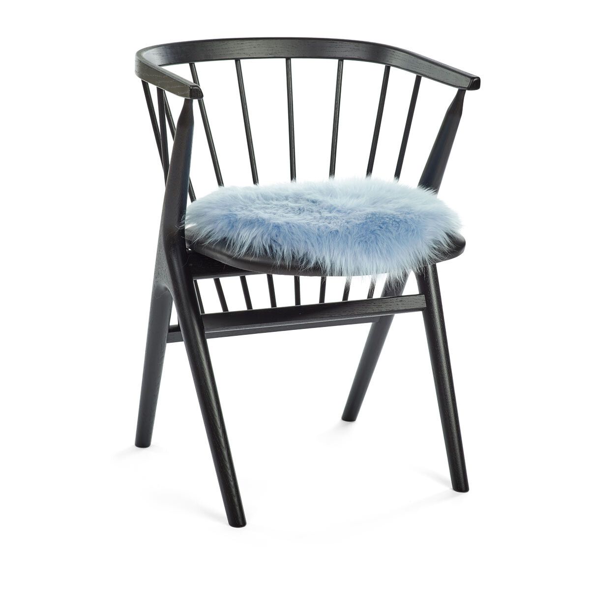 Langharige Schapenvacht Stoel Cover | Ø38 cm Zomerhemel blauw