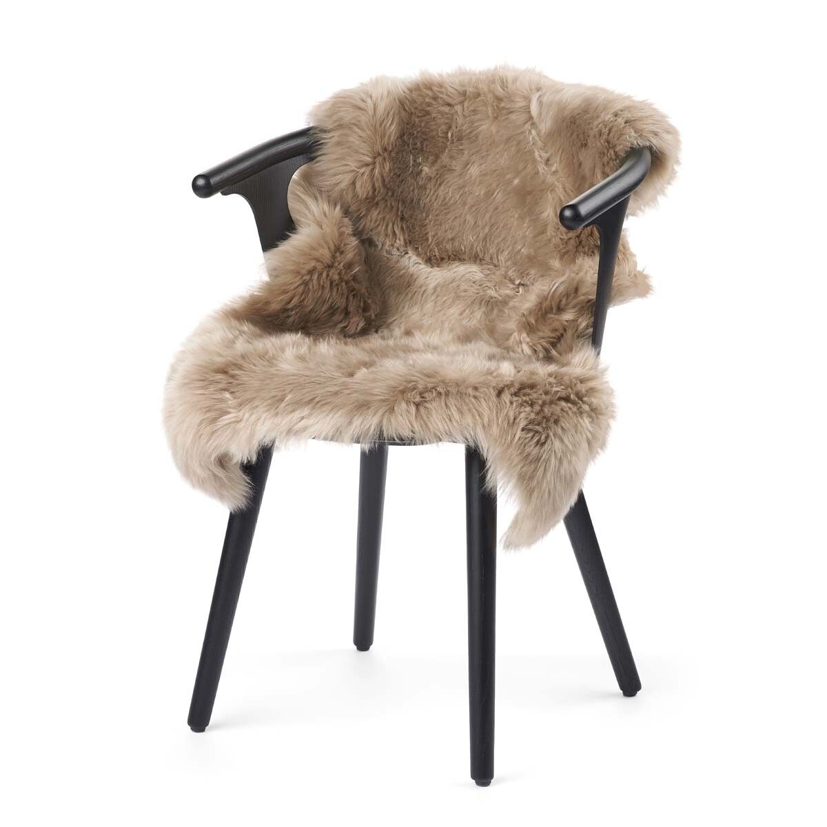 Premium | Nieuw- Zeelandse schapenvacht | Langharig | 100 cm Taupe