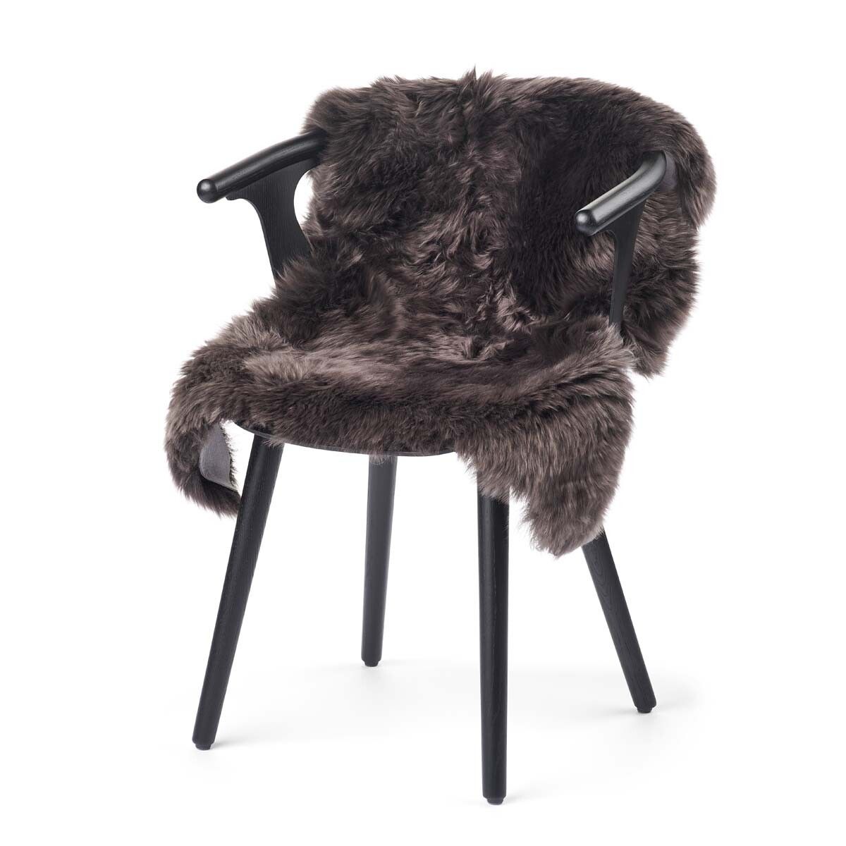 Premium | Nieuw- Zeelandse schapenvacht | Langharig | 90 cm Walnoot bruin