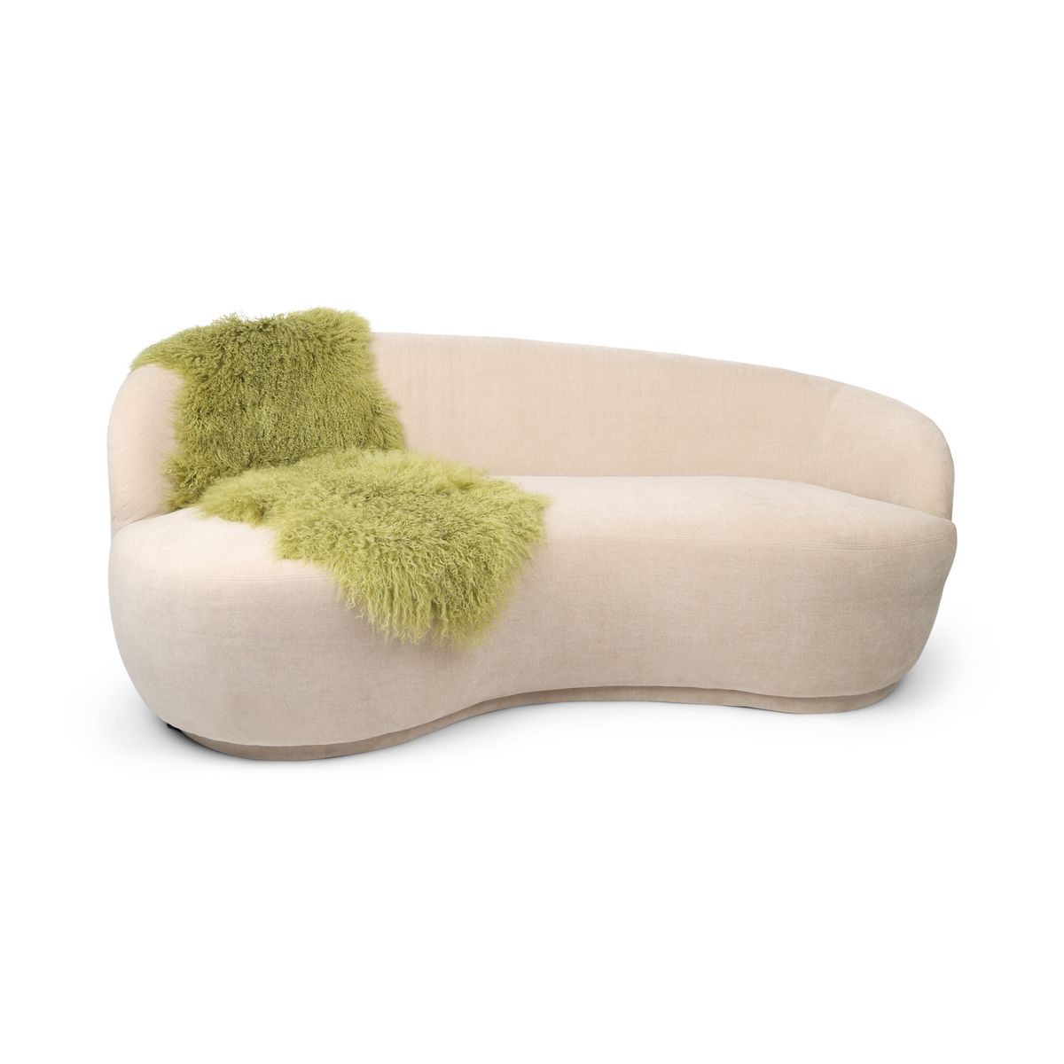 Dubbele Tibetaanse Schapenvacht | 150x55 cm Boomtop Groen