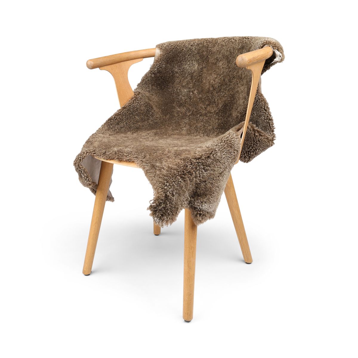 Nieuw- Zeelandse Schapenvacht | Natuurlijk Gevormd | Kortharig | 90x60 cm Taupe