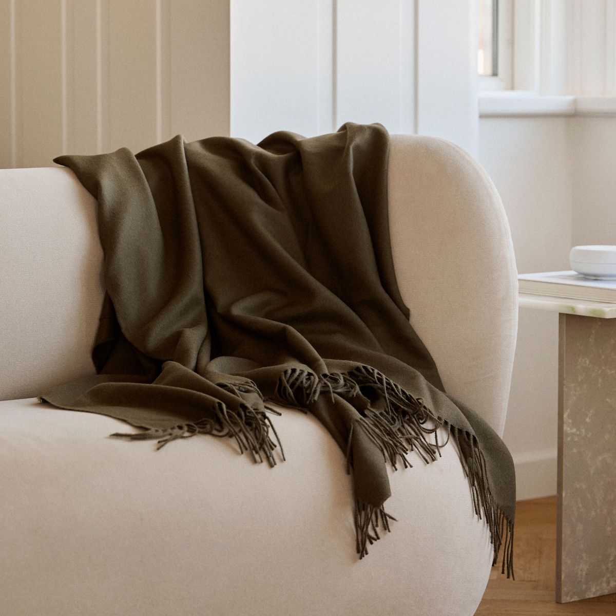 Amanda Plaid | Alpaca wol Donkergrijs