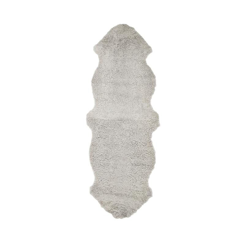 Dubbele Schapenvacht | Nieuw-Zeelandse Schapenvacht | Curly Kortharig | 170x60 cm Grijs