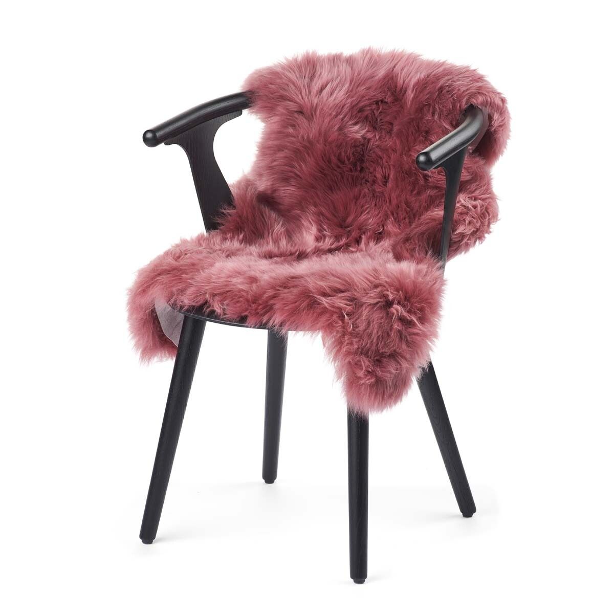 Premium | Nieuw- Zeelandse schapenvacht | Langharig | 90 cm Oudroze