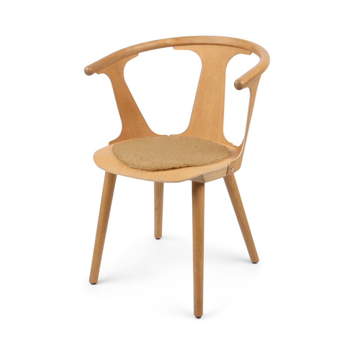 Schapenvacht Stoel Cover | Kortharig | Ø34 cm Honing