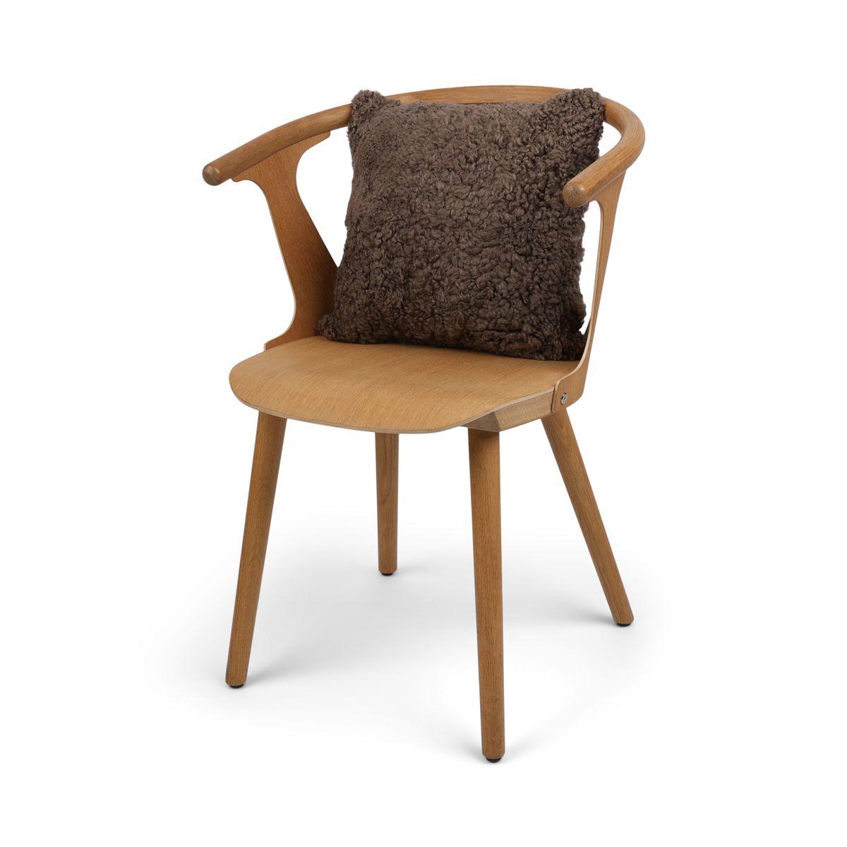 Schapenvacht Kussen | Kortharig | Nieuw- Zeeland | 40x40 cm Paddestoel