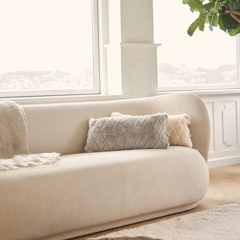 Mocassin Kussen | Dubbelzijdig | 28x56 cm Kastanje