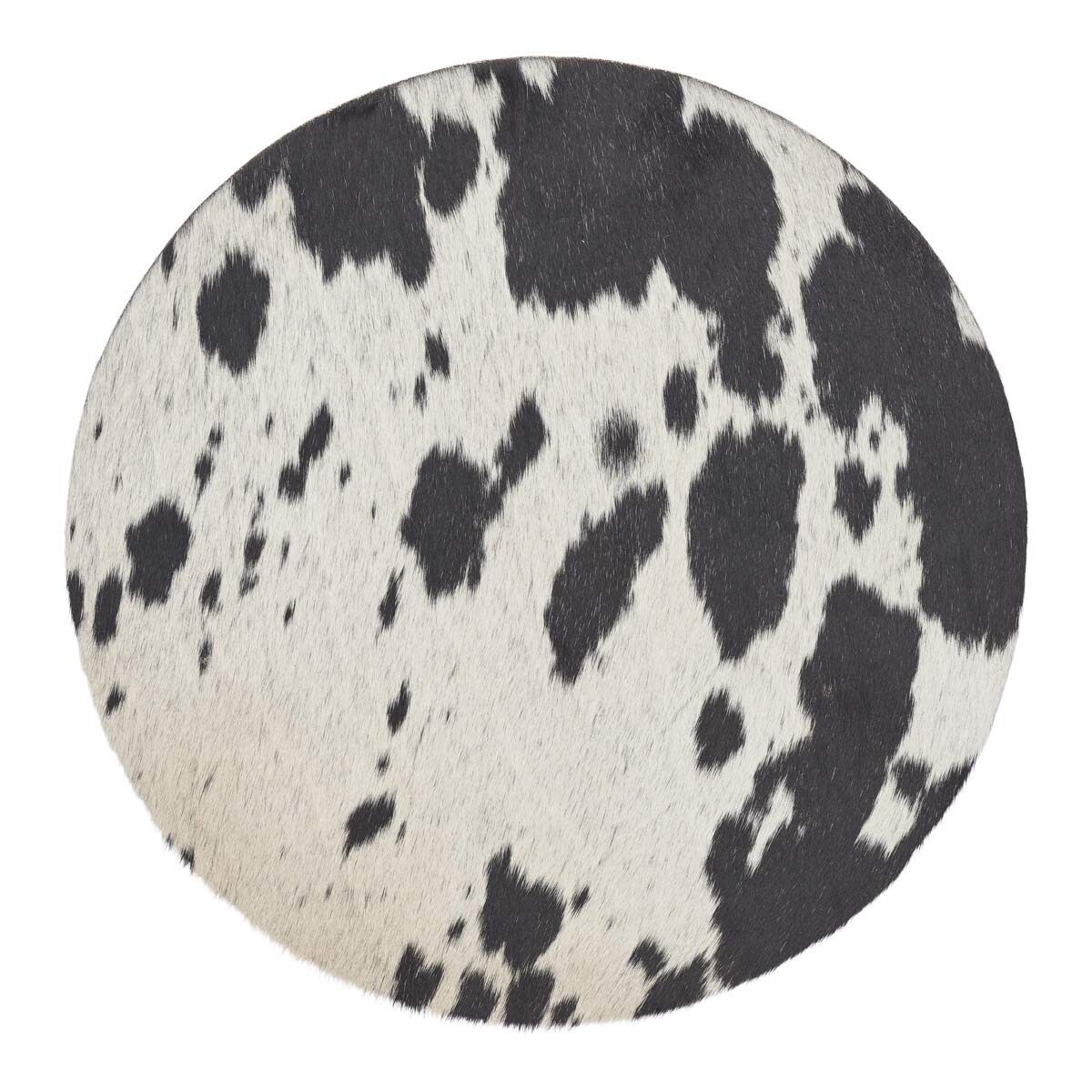 Koeienhuid Stoel Cover | Ø37 cm Zout/Peper/Zwart/Wit