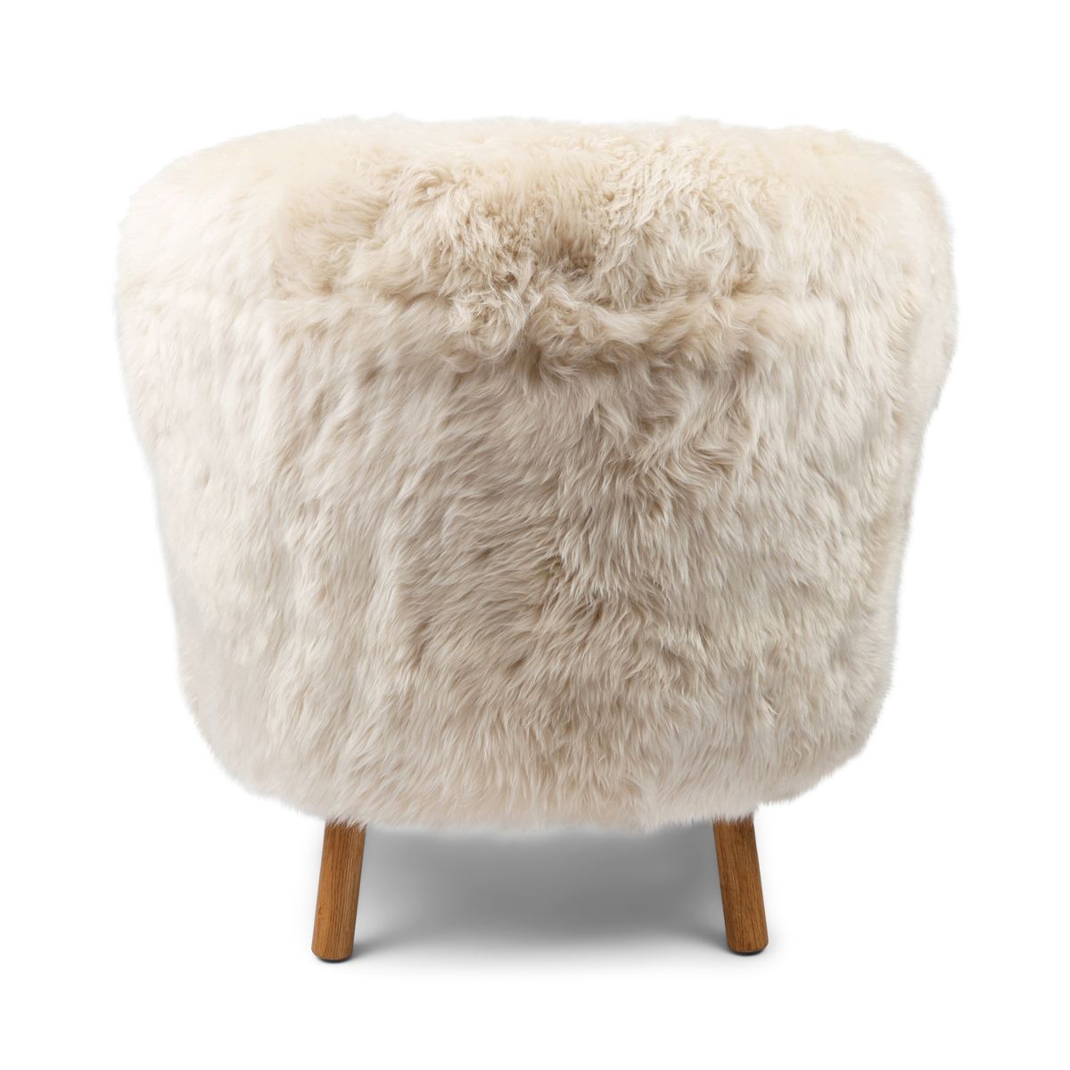 Ethan Puffy Loungestoel | Langharige Schapenvacht Linnen