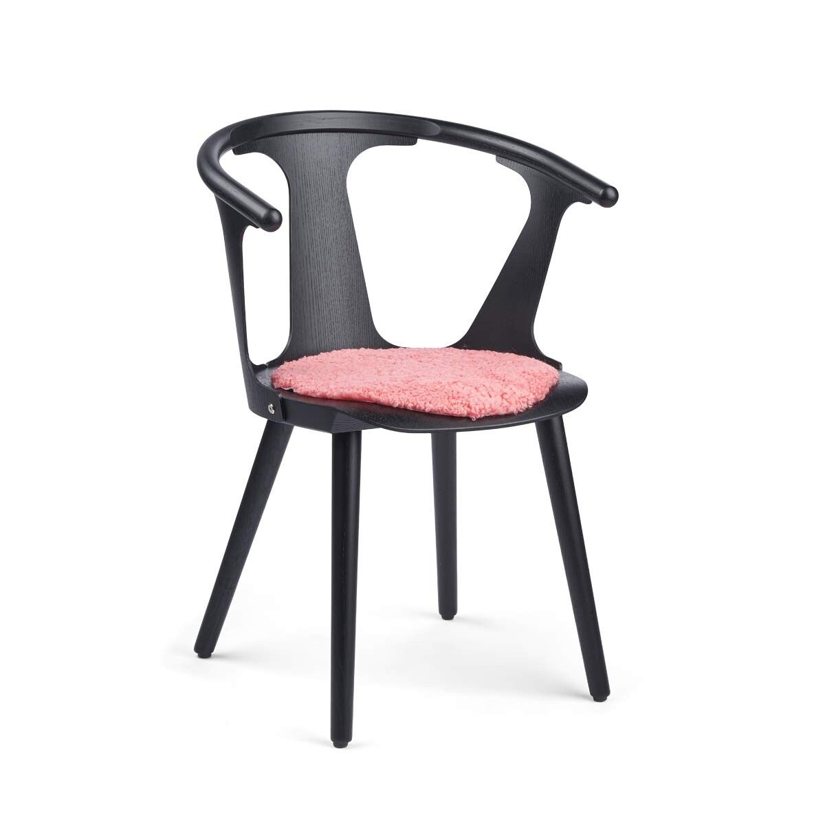 Kortharige Schapenvacht Stoel Cover | Ø38 cm Koraal Lantana