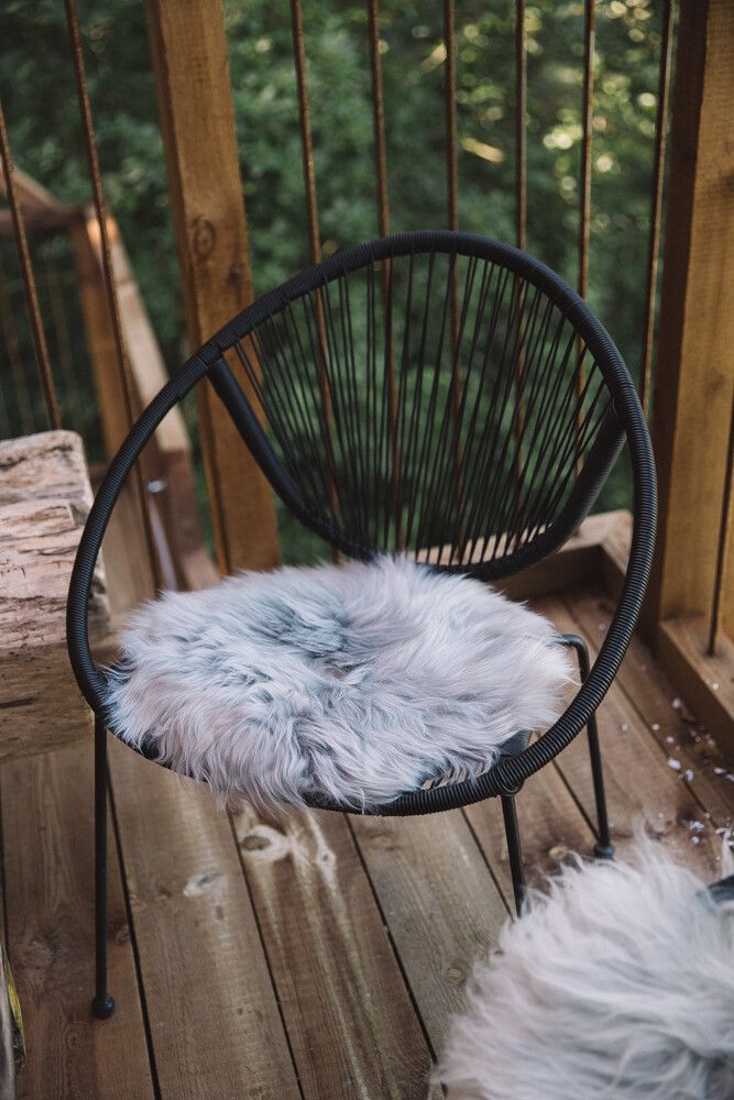 Stoel Cover Premium | Langharig | Nieuw Zeeland | Ø34cm Licht Grijs