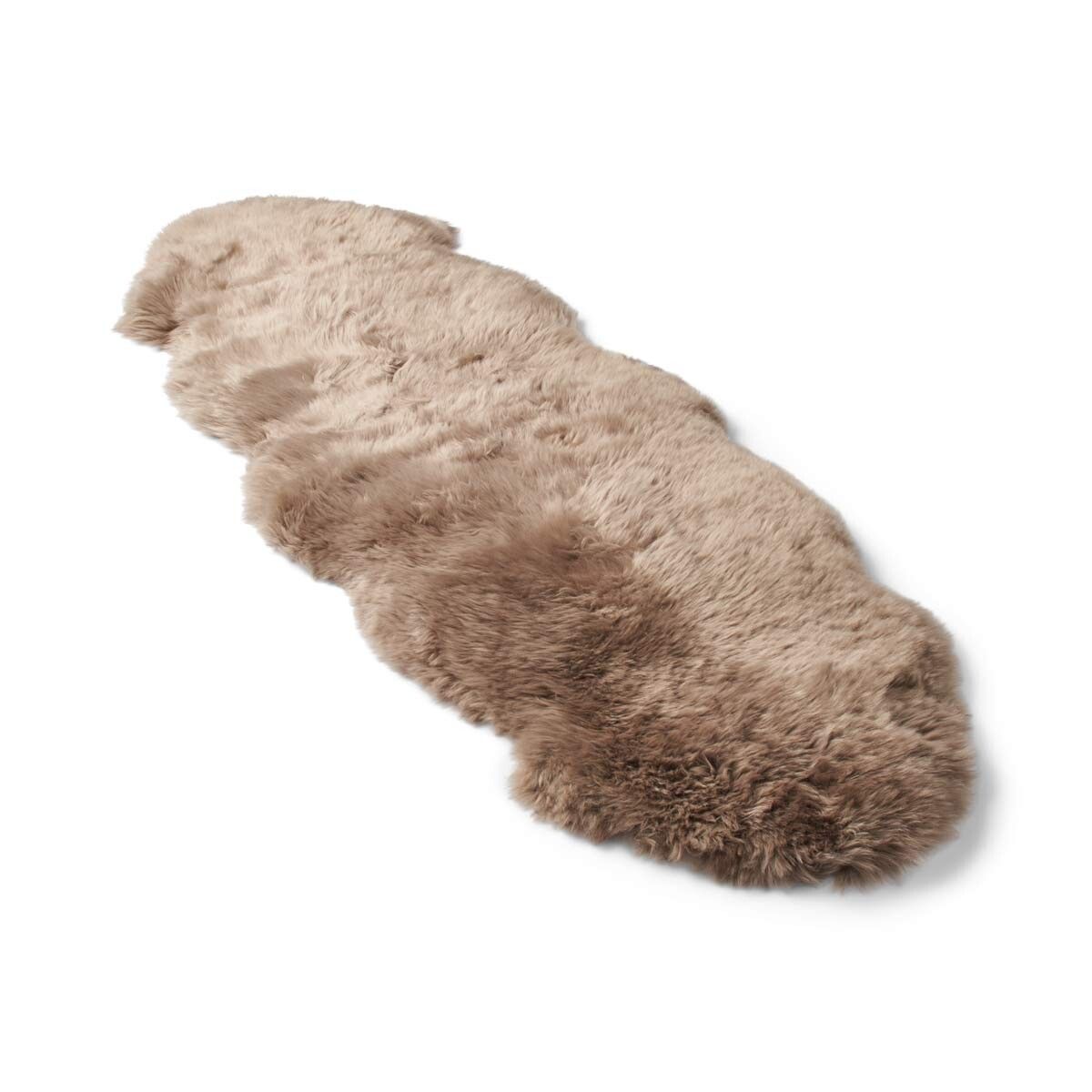 Merino Dubbele Schapenvacht | Langharig | 170x60 cm Taupe