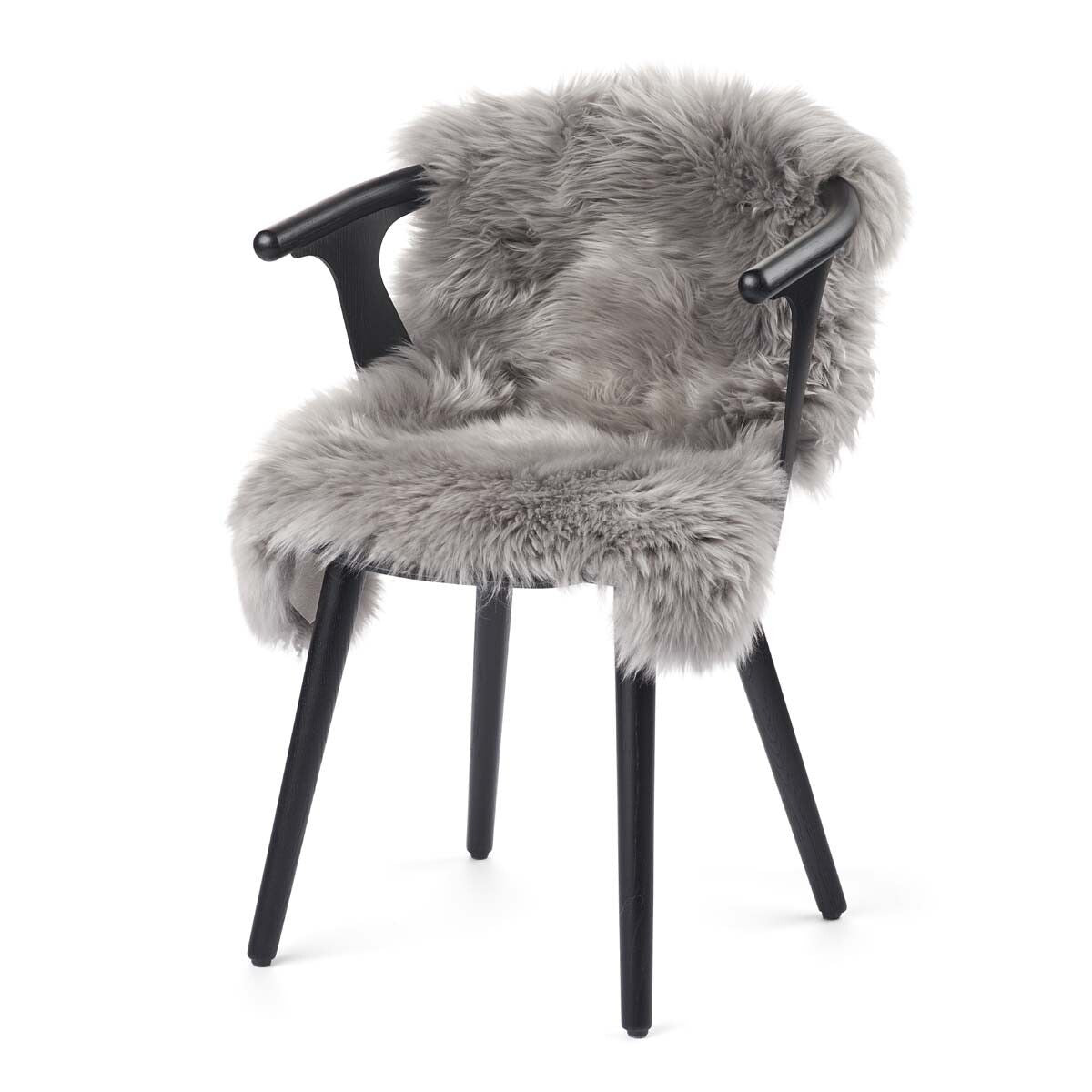 Premium | Nieuw- Zeelandse schapenvacht | Langharig | 90 cm Licht Grijs