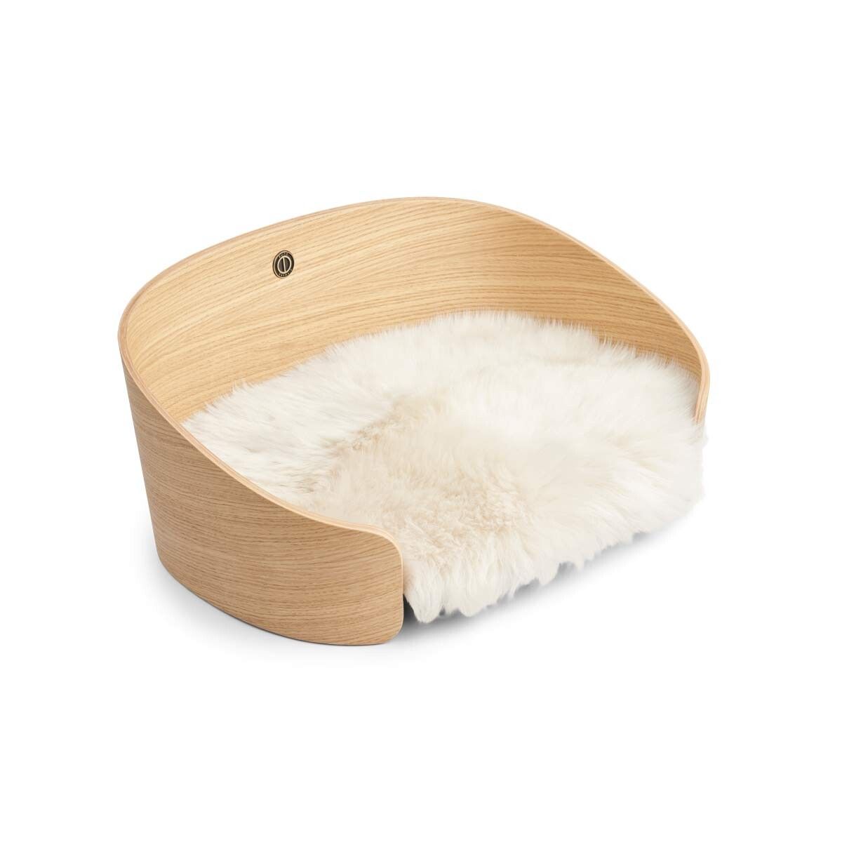 Hondenmand Natuurlijk Eik/Linnen schapenvacht