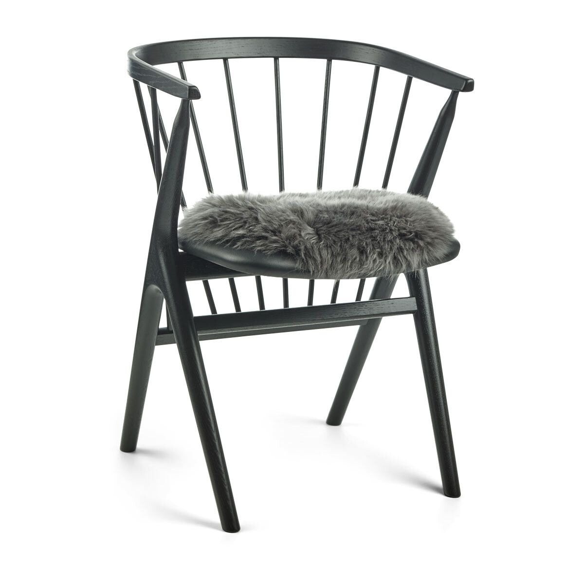 Langharige Schapenvacht Stoel Cover | Ø38 cm Staal