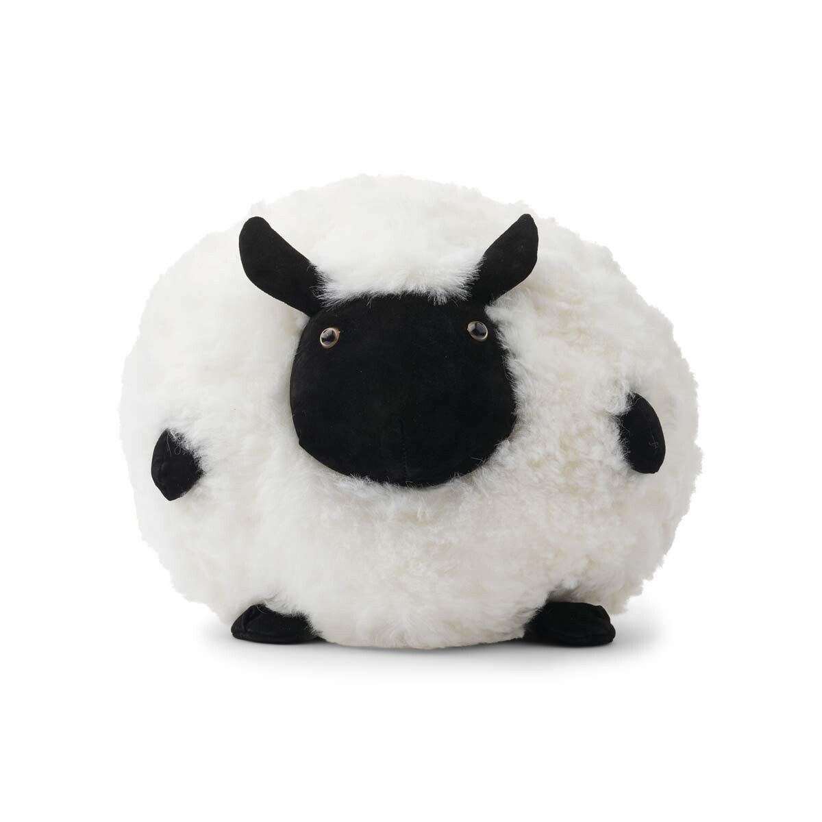 Schattig Schapen Kussen | Ø20 cm | Ø26 cm | Ø34 cm Zwart/Wit