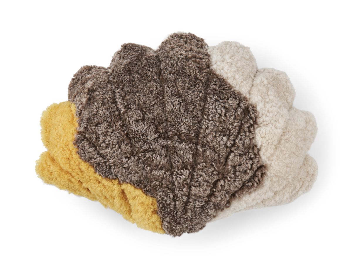 Schelpen Kussen Patroon | 35x50 cm | 42x58 cm | 75x54 cm Geel/Taupe/Beige