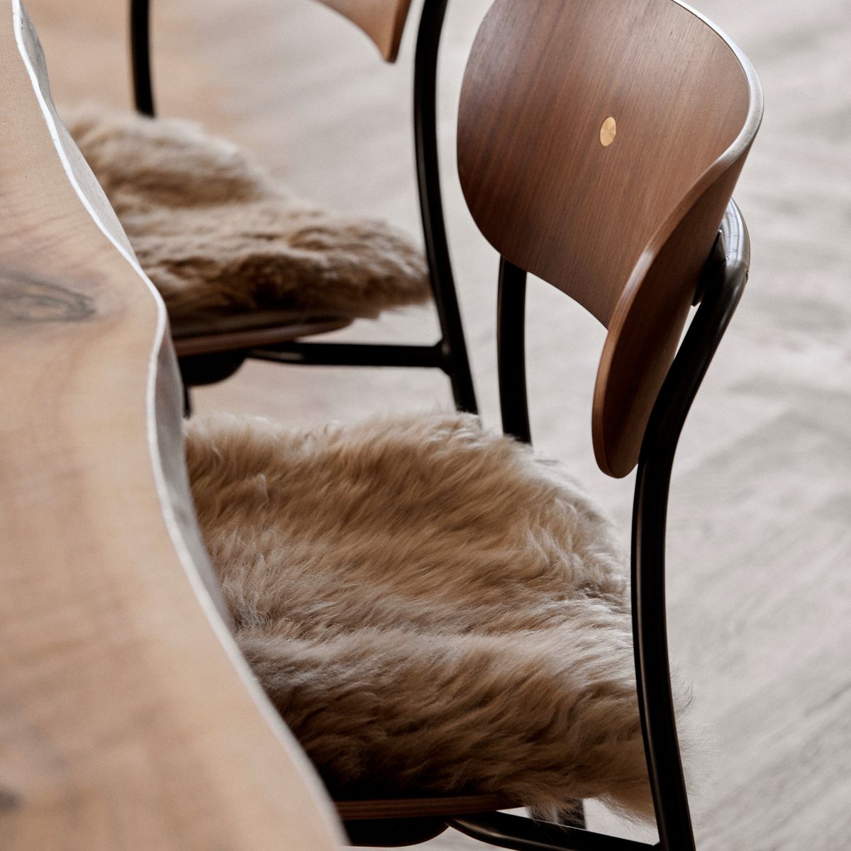 Langharige Schapenvacht Cover Zero Waste Zwart