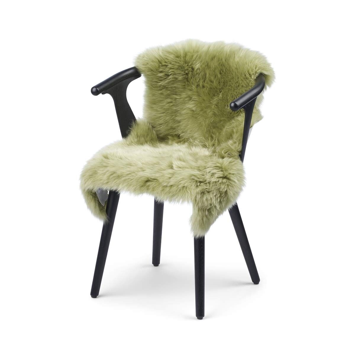 Premium | Nieuw- Zeelandse schapenvacht | Langharig | 100 cm Salie Groen