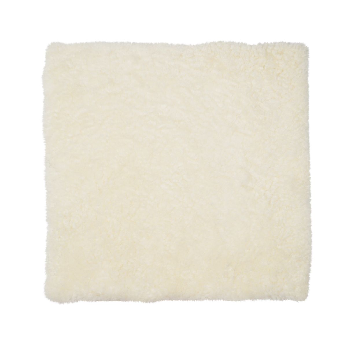 Schapenvacht Stoel Cover | Kortharig | 40x40 cm Wit