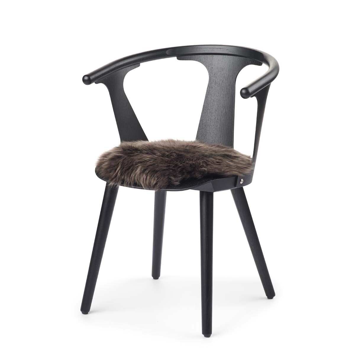 Langharige Schapenvacht Stoel Cover | Ø38 cm Walnoot bruin