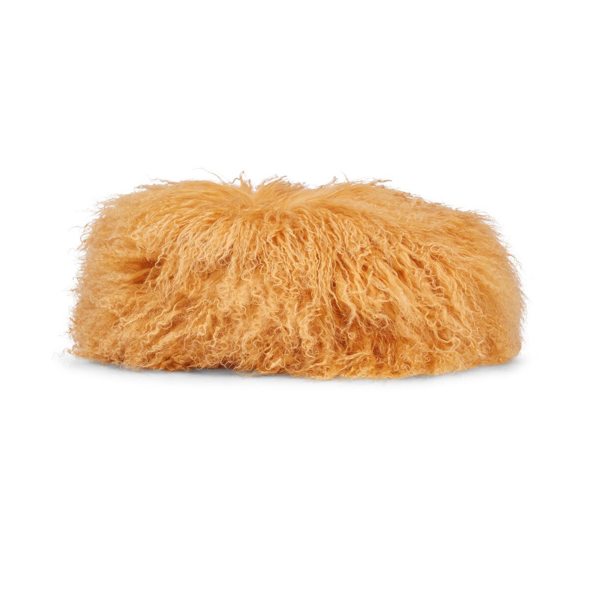 Tibetaanse Schapenvacht Kruk Cover | Ø35xH17 cm Keizerlijk Geel