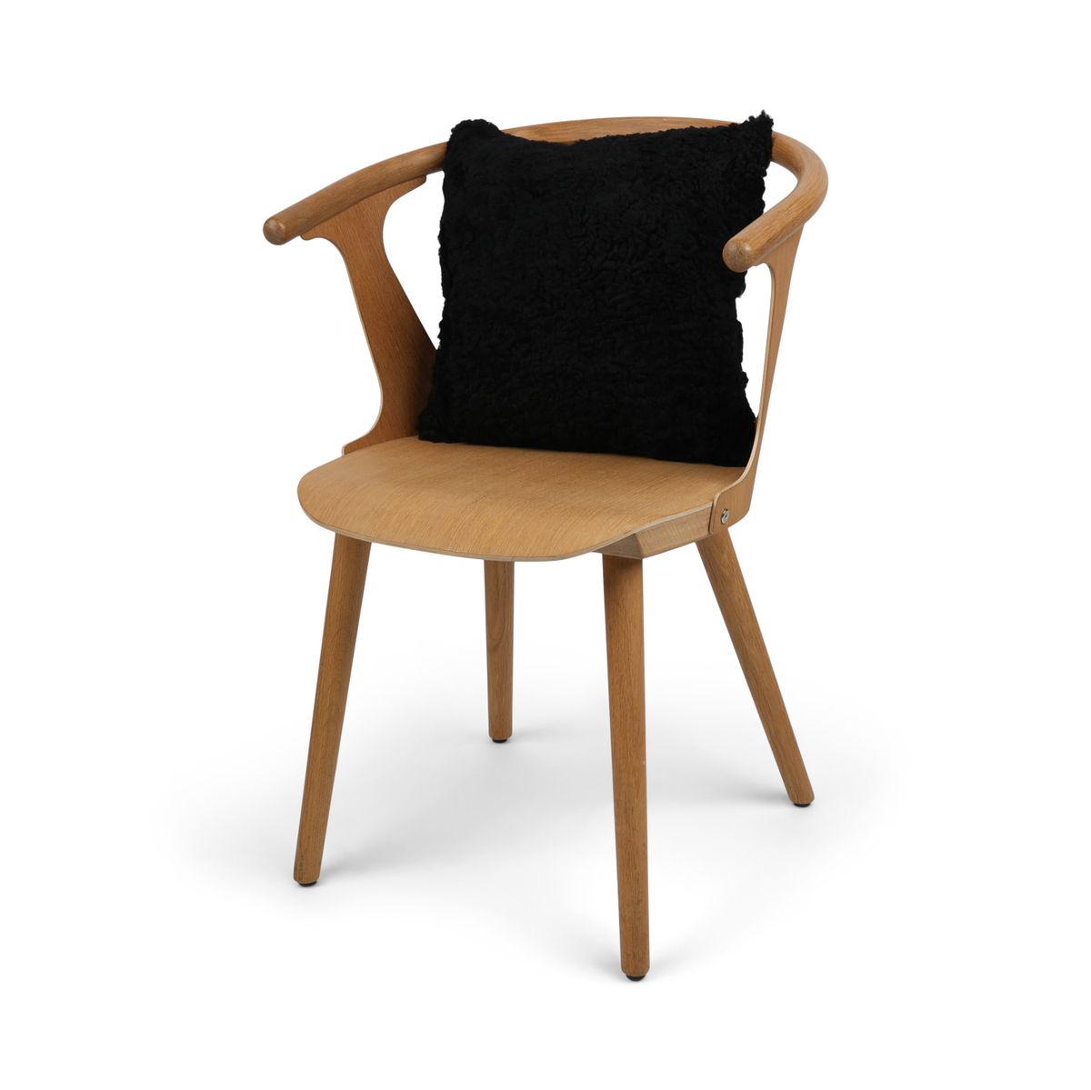 Schapenvacht Kussen | Kortharig | Nieuw- Zeeland | 40x40 cm Zwart