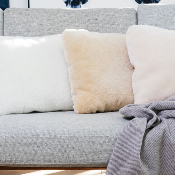 Mocassin Kussen | Dubbelzijdig | 40x40 cm Kastanje