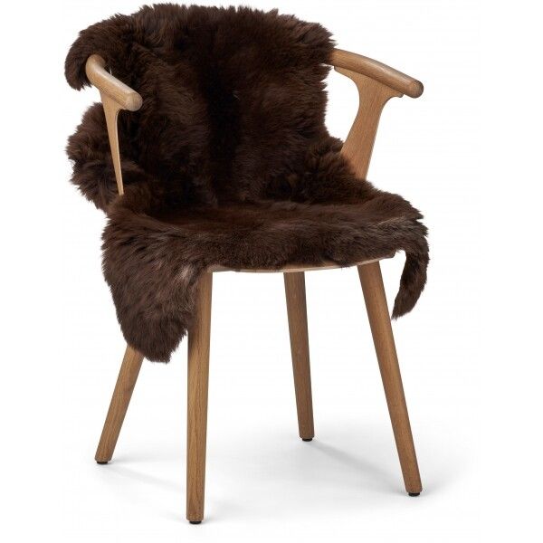 Eco Lamsvacht | Engeland Natuurlijk | 90x60 cm Natuurlijk donkerbruin