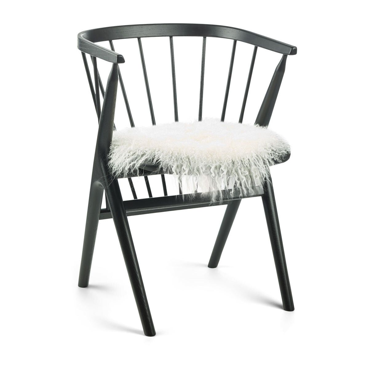 Curly Schapenvacht Stoel Cover | Ø38 cm Ivoor