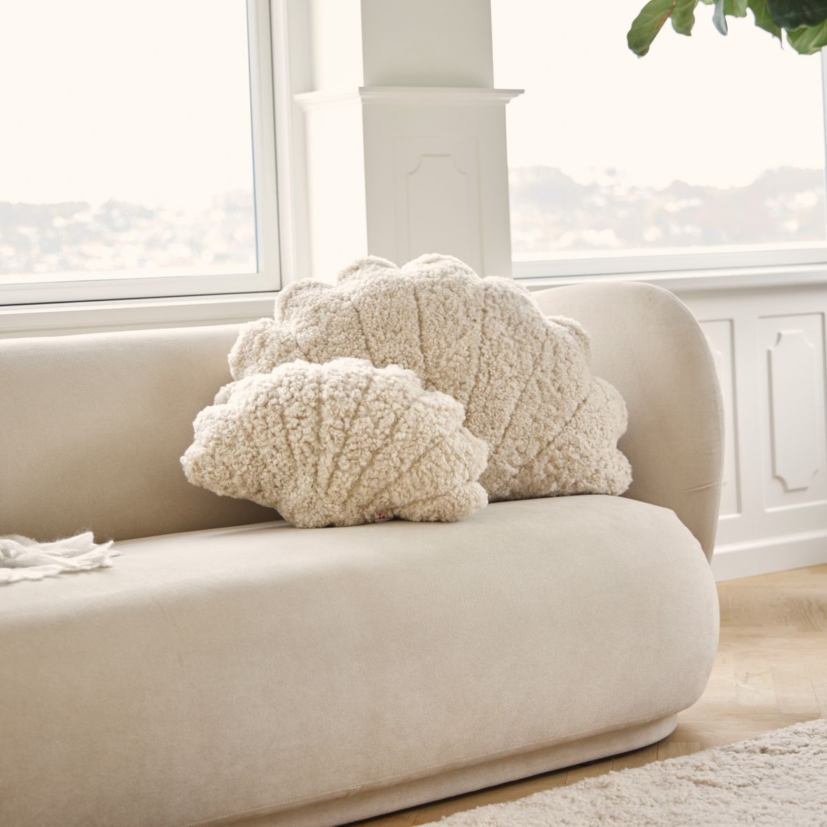 Schelpen Kussen | Small | Medium | Large Antraciet Grijs