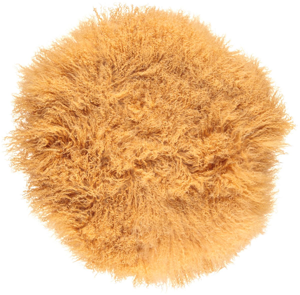 Curly Cake Kussen | Ø38 cm | Ø45 cm | Ø62 cm Keizerlijk Geel
