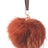 Pompon Sleutelhanger Donker Roest